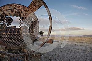 Old Railway Engines In Desert. uyuni bolivia