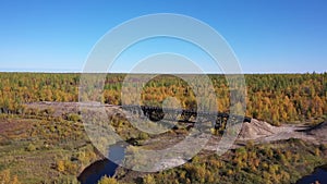 The old railway in the far North of Siberia