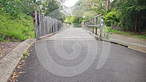 Old railway line on the Fernleigh Track