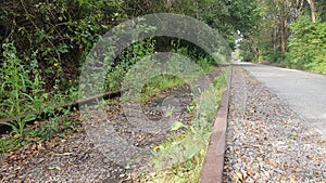 Old railway line on the Fernleigh Track