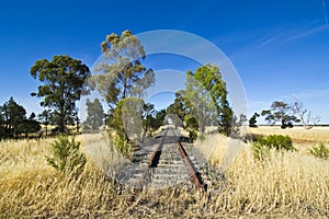 Old railway line near Parkes, New South Wales