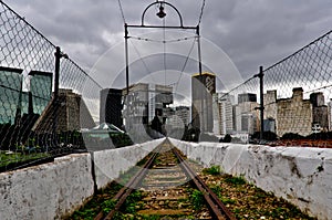 Old Railway over the Lapa Arch in Rio de Janeiro