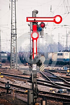 Old railway semaphore photo