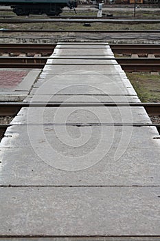 old railway station rails