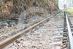 Old railway tracks along River Kwai, Kanjanaburi