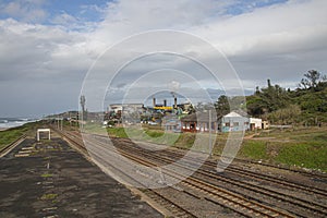 Old Railway Tracks with Dilapidated Unused Platform