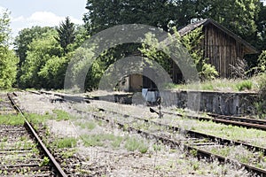 old railway tracks, Uhrice u Kyjova, Czech Republic