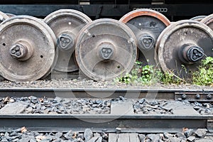 Old railway wheels