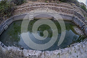 Old rain water tank in san francisco javier vigge biaundo mission loreto