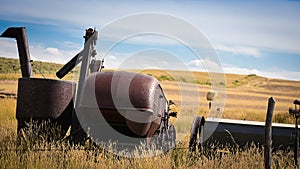 Old Ranch Equipment in Hayfield