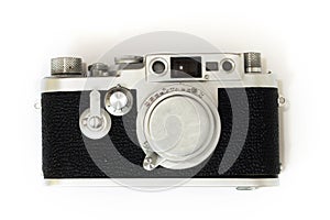 Old Rangefinder Camera Isolated