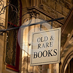 Old & Rare Books Sign