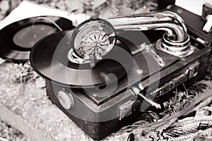 Old record player