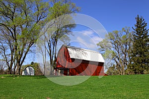 Old red barn