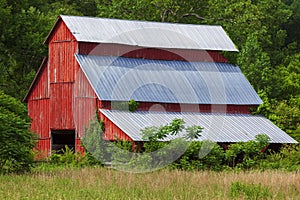 Old red barn