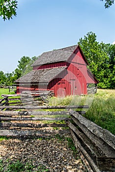 Old Red Barn on a farm