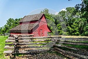 Old Red Barn on a farm