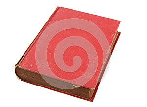 Old red book isolated