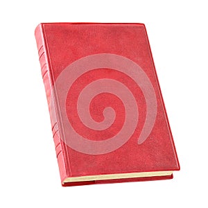 Old red book isolated