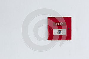 Old red box fire alarm