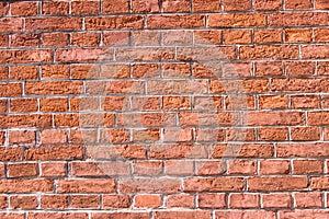 Old red brick city blind wall background