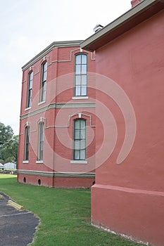 Old Red Brick Courthouse Building.