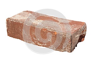 Old red brick isolated