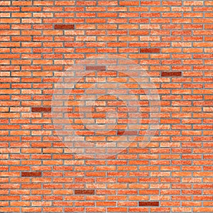 Old red brick texture details background. House, shop, cafe and office design backdrop. Paint brickwork wall and copy space