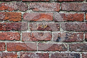 Old red brick wall