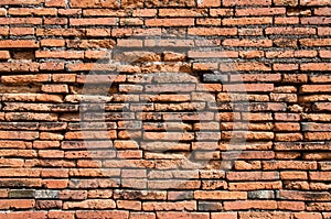 Old red brick wall