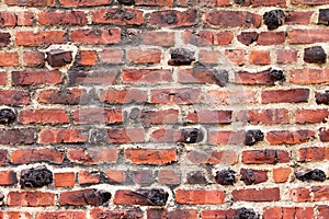 Old Red Brick Wall Background Texture