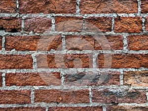 old red brick wall close-up