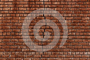 Old red brick wall, rustic texture, design background