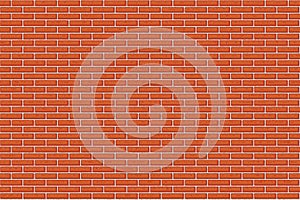 Old Red Brick Wall Seamless Pattern. Vector