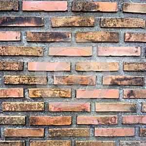 Old red brick wall texture