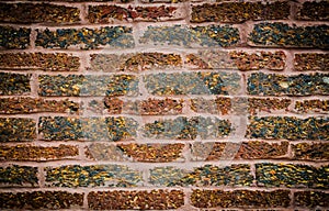 Old red brick wall texture