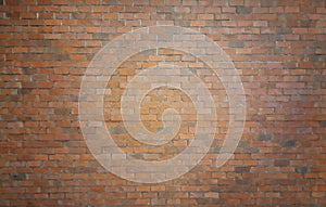 Old red brick wall texture background