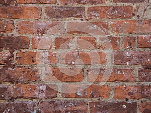 Old red brick wall texture background