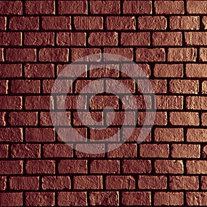 Old red brick wall texture background. Dark brown black block st