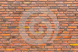 old red brick wall texture background. Surface