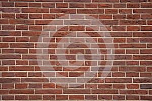 Old red brick wall texture background. Vintage