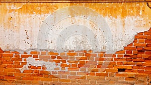 Old red brick wall texture Damaged Brown Abstract Blank Stonewall Background