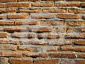 Old red brick wall textures background
