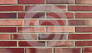 Old red brick and white plaster wall with cracked shabby surface texture background.Background and texture for text or image.