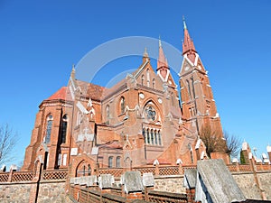 Old red bricks church, Lithuania