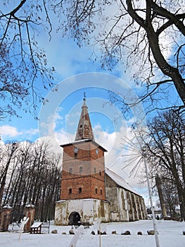 Old red bricks church, Lithuania