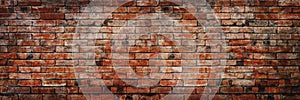 Old red bricks wall texture and background