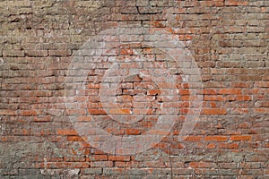 Old red bricks wall texture
