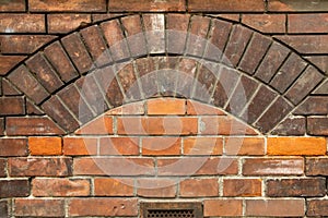 Old red  brickwork background texture