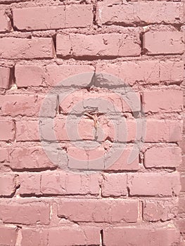 Old red brickwork background and texture